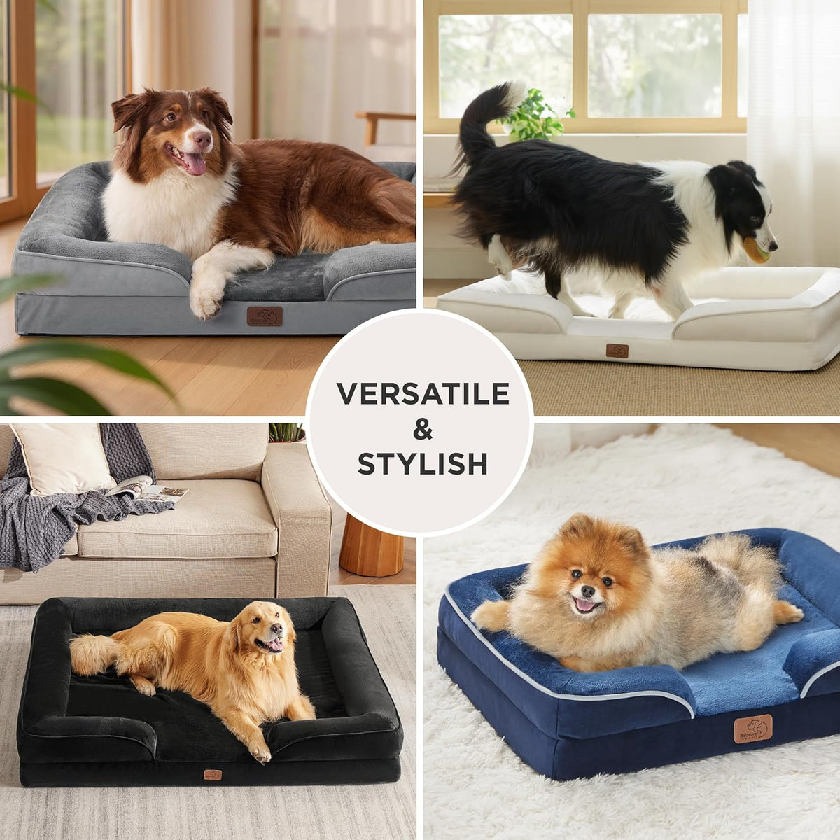 Orthopedic Dog Bed Medium Washable Original Design, 28" Grey