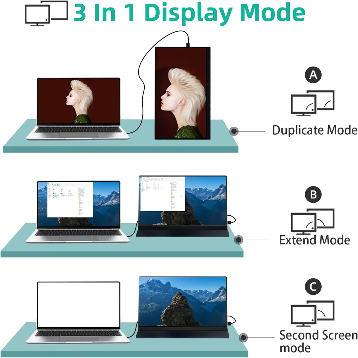 Portable Laptop Monitor Touchscreen 15" IPS FHD 1080P Gaming Monitor HDMI External Display USB C Travel Second Monitor with Smart Cover & Dual Speaker for Laptop PC Phone PS4 Xbox Switch…